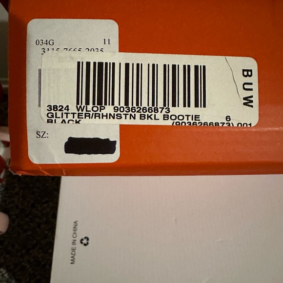 NWT: Black rhinestone boot size 6 - Picture 6 of 7